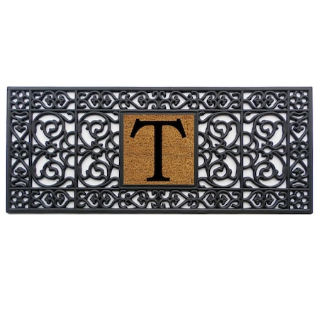 Calloway Mills Monogram Door Mat, Black, Natural, 17 in W x 41 in L 170011741T